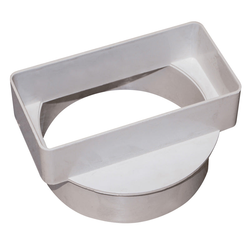 100mm to 110mm x 54mm Female Round Rectangular Adaptor