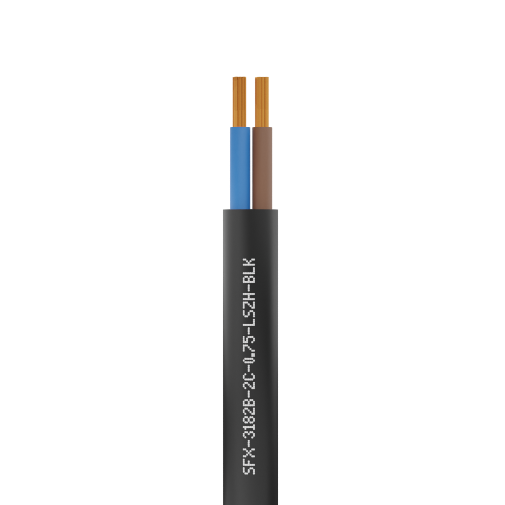 2 Core 3182B Round Flexible LSZH Cable