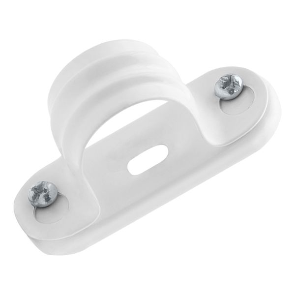 25mm Conduit Metal Spacer Bar Saddle White