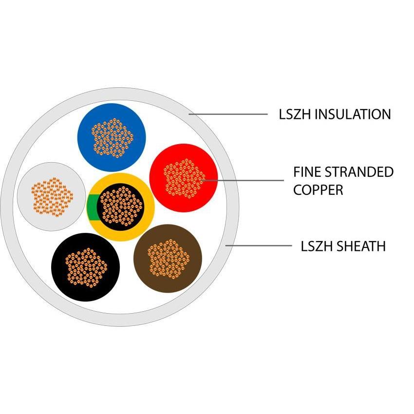 6 Core 3186B Round Flexible LSZH Cable
