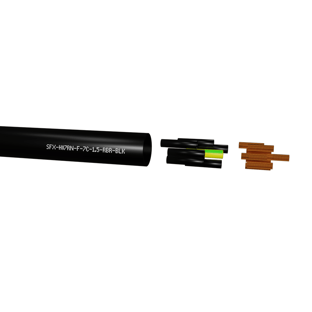 7 Core H07RN-F Flexible Rubber Cable