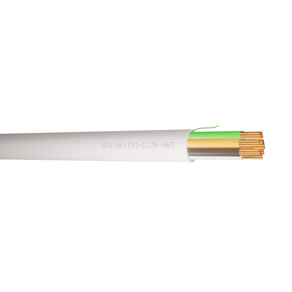8 Core Type 1 Alarm White LSZH Cable
