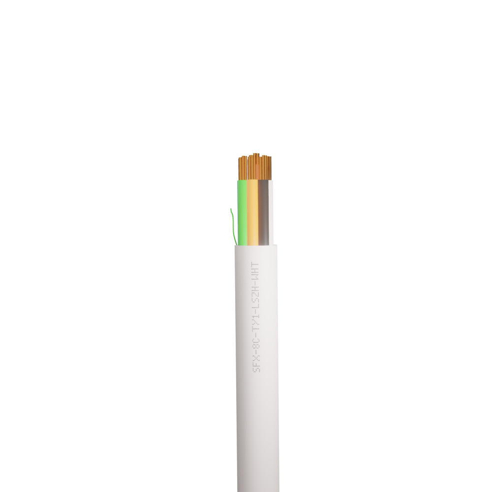 8 Core Type 1 Alarm White LSZH Cable