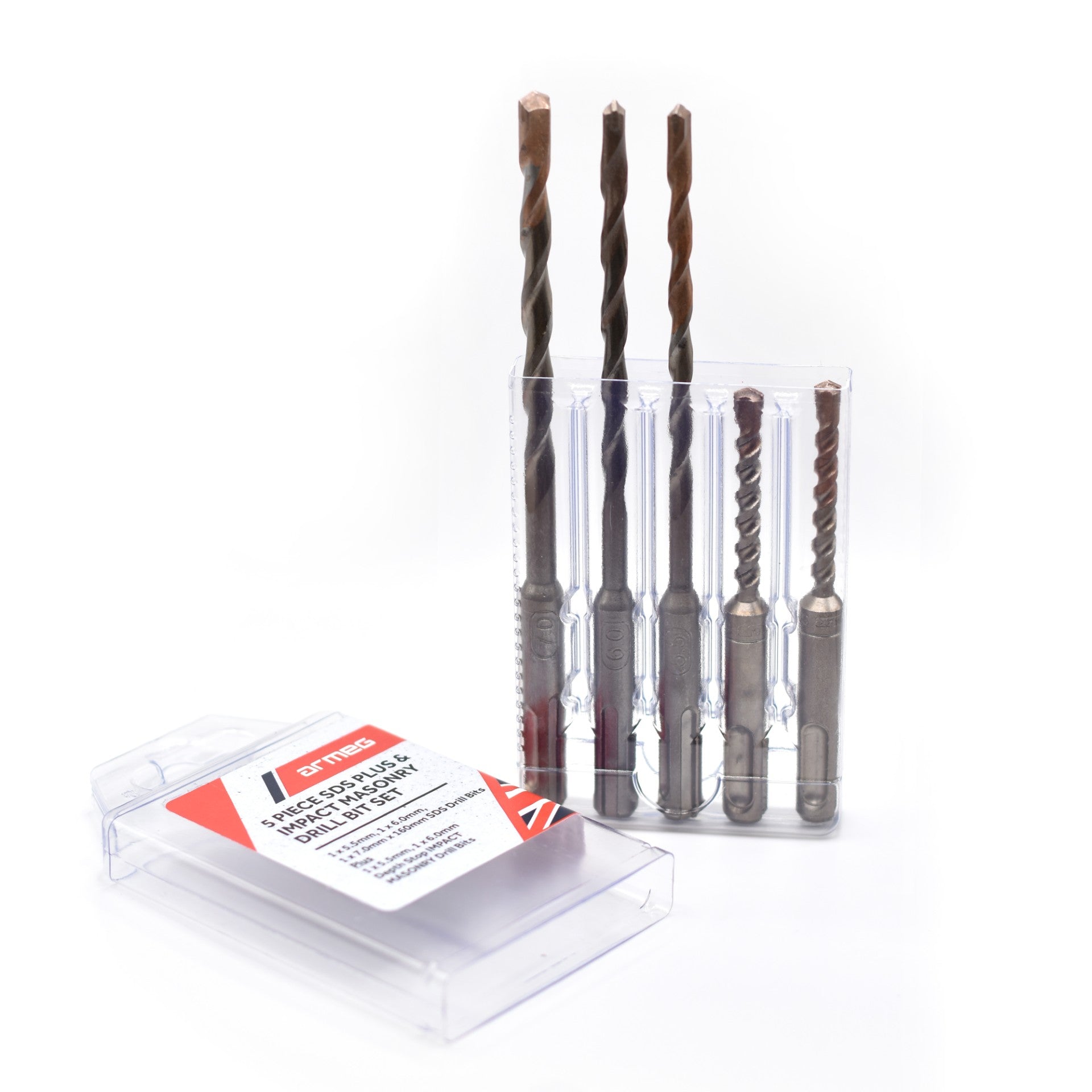 Armeg SMP5TE 5 Piece SDS Plus & Impact Masonry Drill Bit Set