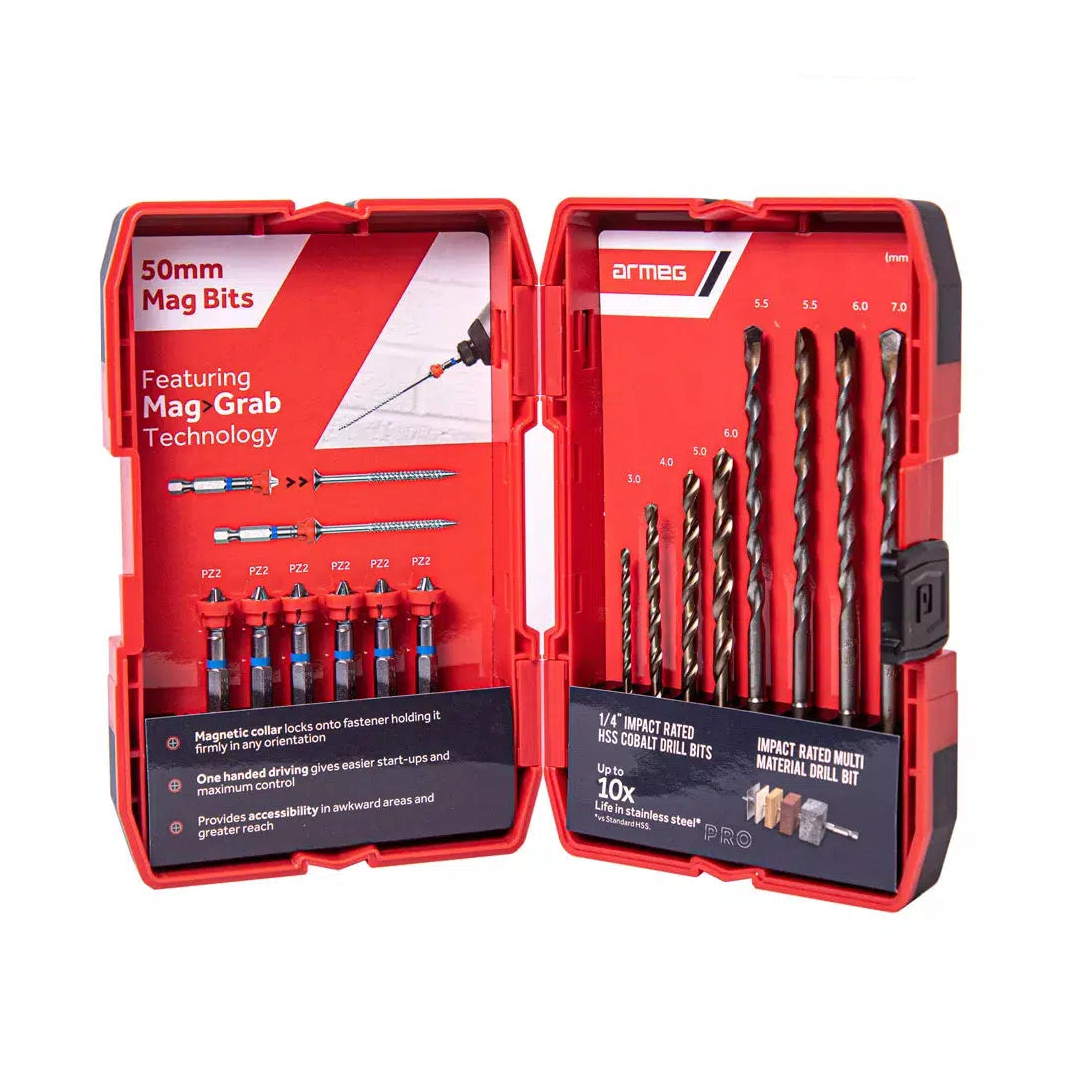 Armeg TW14PCSET 14 Piece Twister Drill-Drive Set