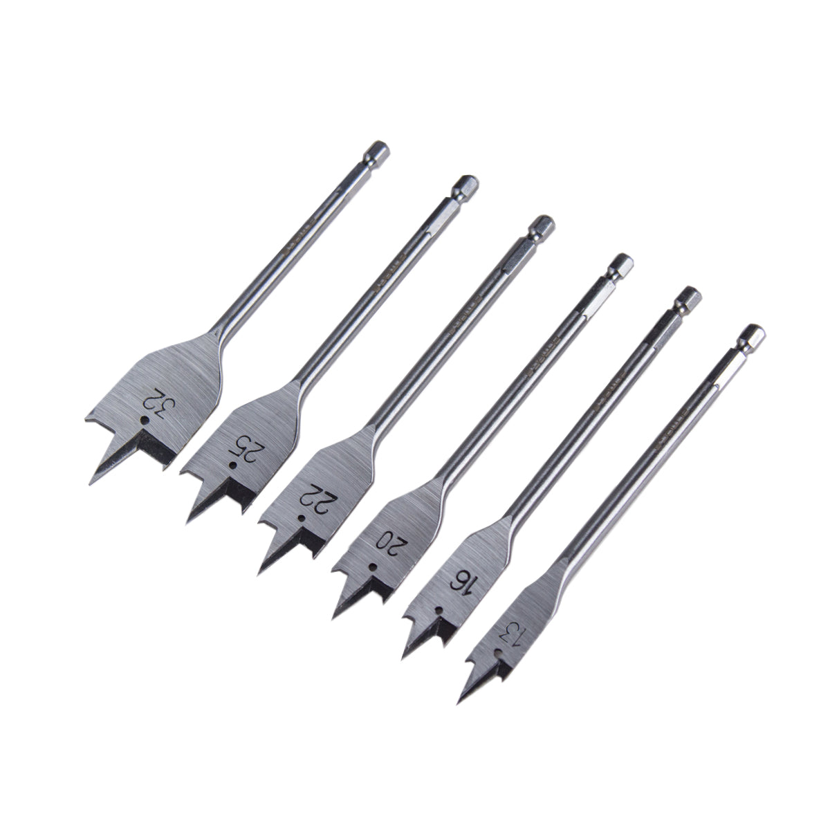 Armeg WF6SET 6 Piece Flat Wood Bit Set