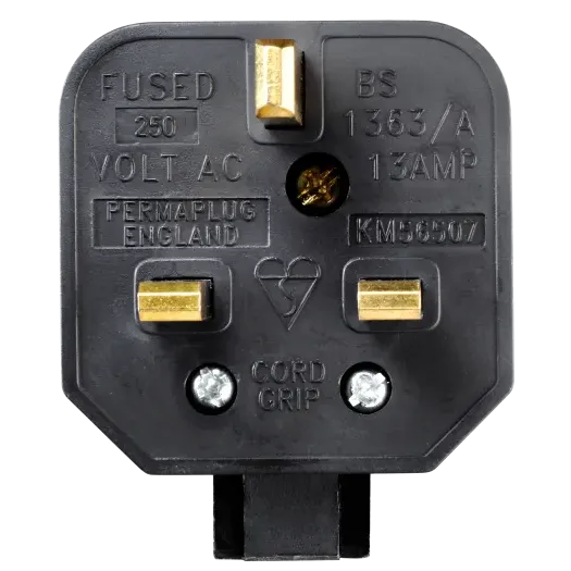 BG HDPT13B-01 3 Pin Fused Plug 13A Black