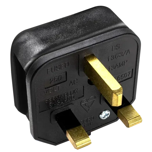 BG HDPT13B-01 3 Pin Fused Plug 13A Black