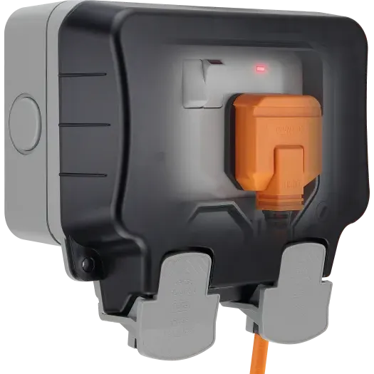 BG WP22-02 Weatherproof IP66 13A DP 2 Gang Switched Socket