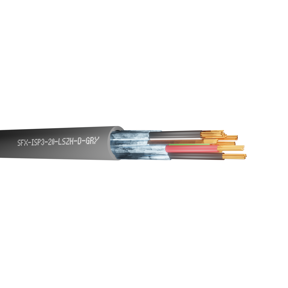 Belden Equivalent ISP3-20 3 Pair 20AWG Individual Foil Screen 600V Dca LSZH (9873) Cable