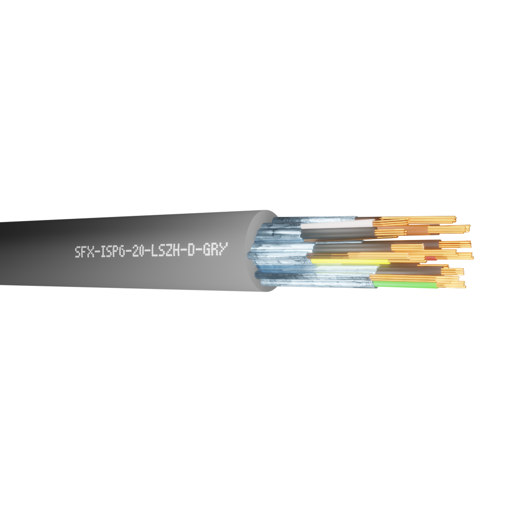 Belden Equivalent ISP6-20 6 Pair 20AWG Individual Foil Screen 600V Dca LSZH (9874) Cable