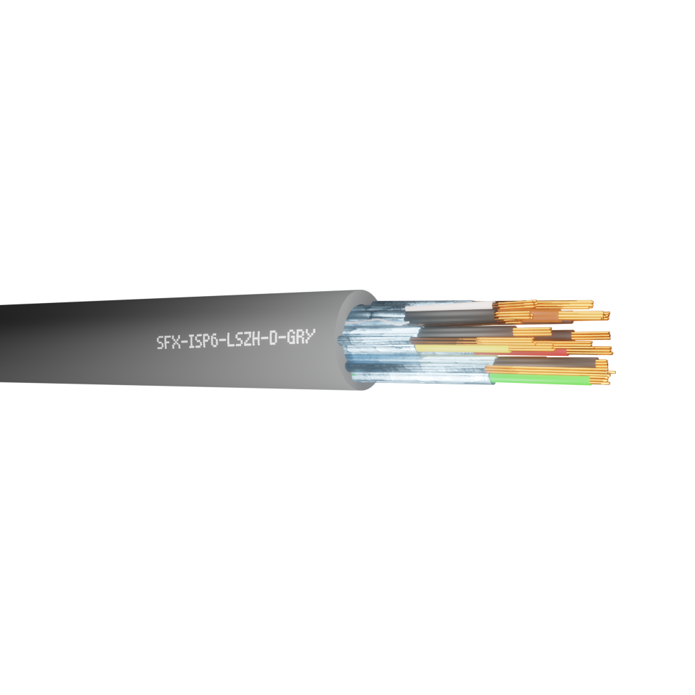 Belden Equivalent ISP6 6 Pair 22AWG Individual Foil Screen 600V Dca LSZH (8778) Cable