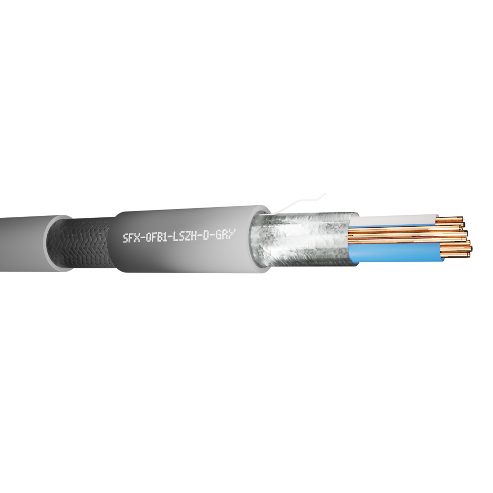 Belden Equivalent OFB1 1 Pair 24AWG Overall Foil and Braid Screen 600V Dca LSZH (9841) Cable