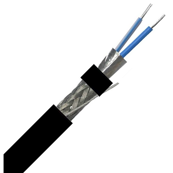 Belden Equivalent OFB1 1 Pair 24AWG Overall Foil and Braid Screen 600V PE (9841) Cable