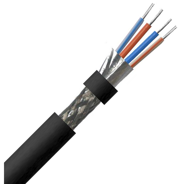 Belden Equivalent OFB2 2 Pair 24AWG Overall Foil and Braid Screen 600V PE (9842) Cable