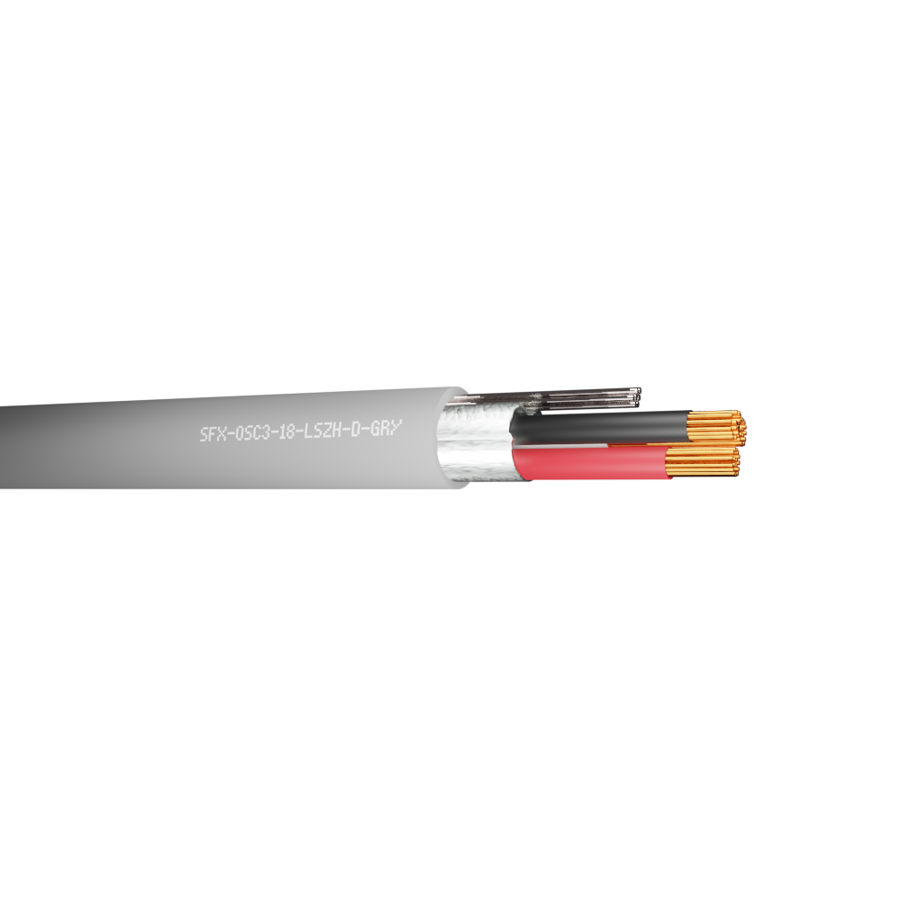 Belden Equivalent OSC3-18 3 Core 18AWG Overall Foil Screen 600V Dca LSZH (8770) Cable