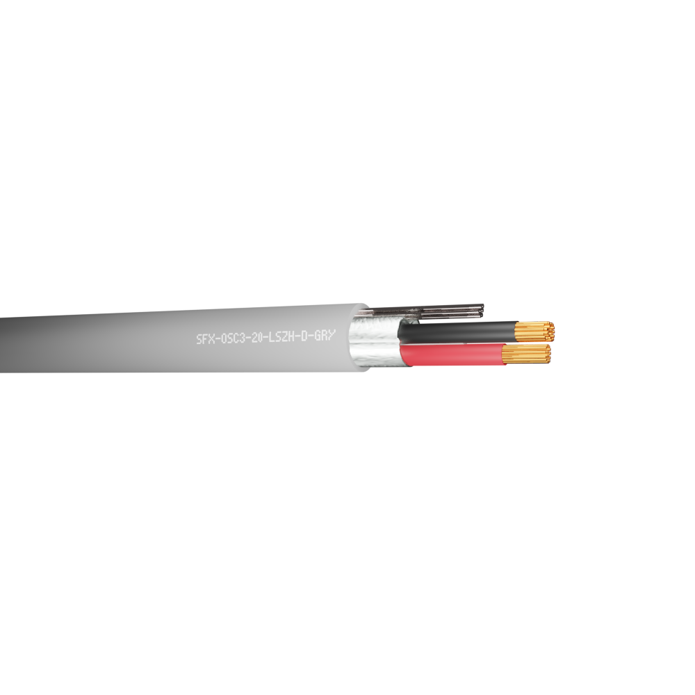 Belden Equivalent OSC3-20 3 Core 20AWG Overall Foil Screen 600V Dca LSZH (8772) Cable