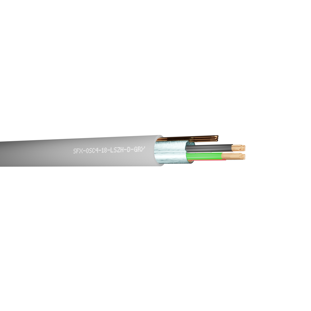 Belden Equivalent OSC4-18 4 Core 18AWG Overall Foil Screen 600V Dca LSZH (9418) Cable