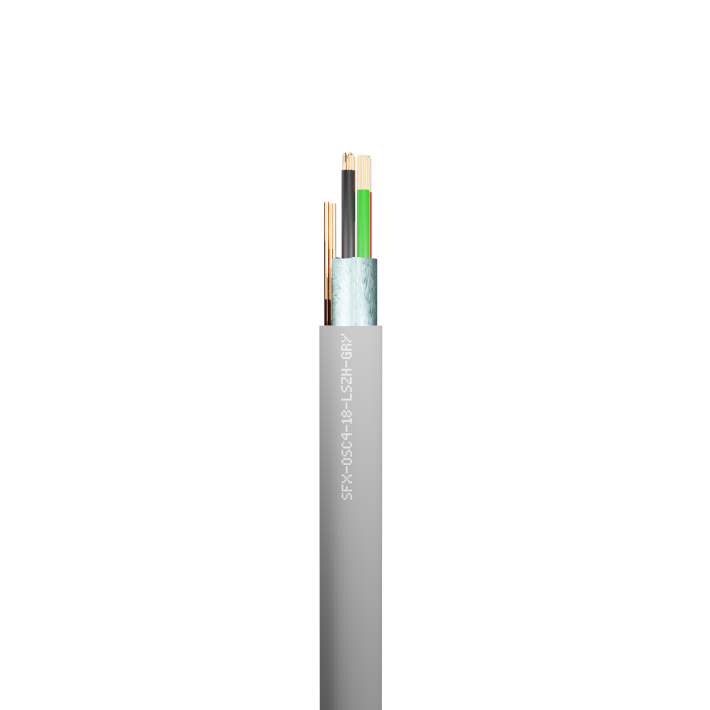 Belden Equivalent OSC4-18 4 Core 18AWG Overall Foil Screen 600V LSZH (9418) Cable