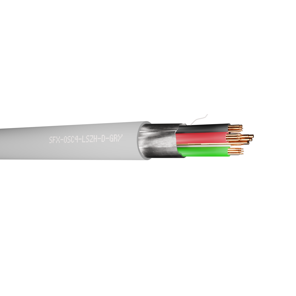 Belden Equivalent OSC4 4 Core 24AWG Overall Foil Screen 600V Dca LSZH (9534) Cable