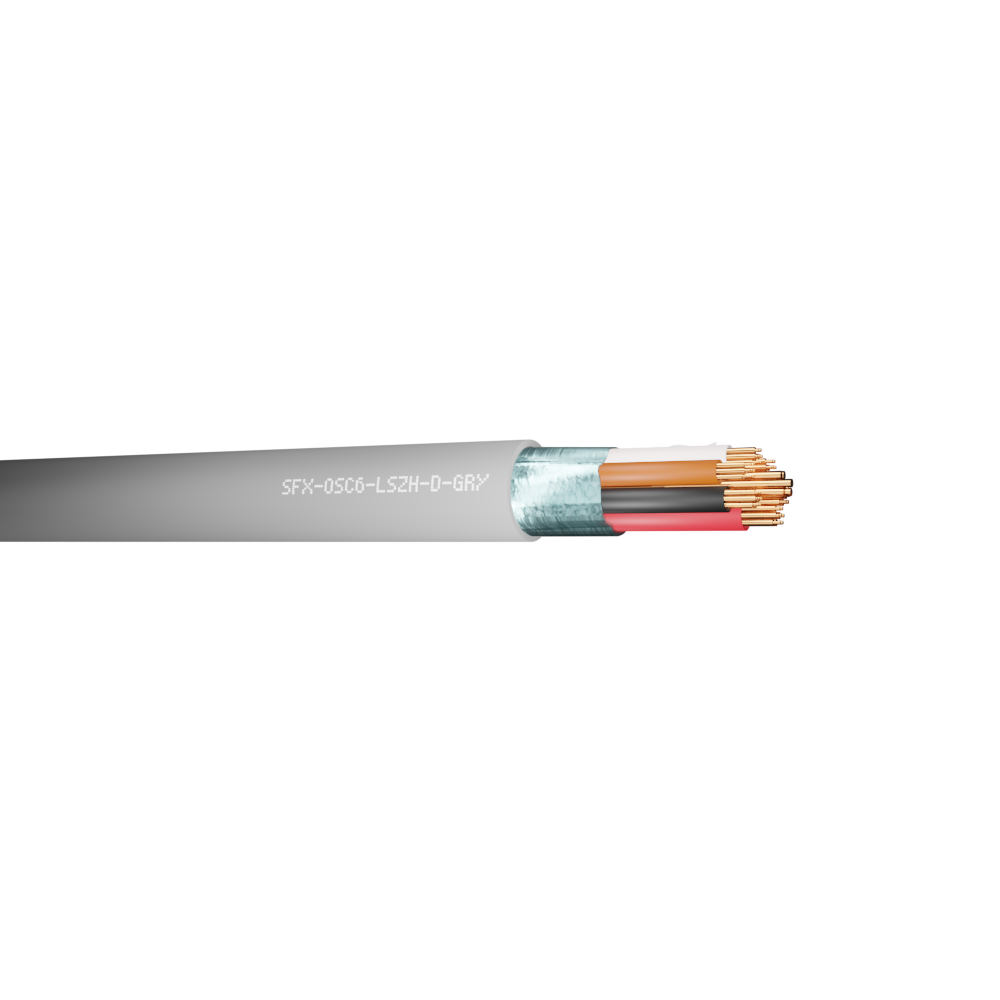 Belden Equivalent OSC6 6 Core 24AWG Overall Foil Screen 600V Dca LSZH (9536) Cable