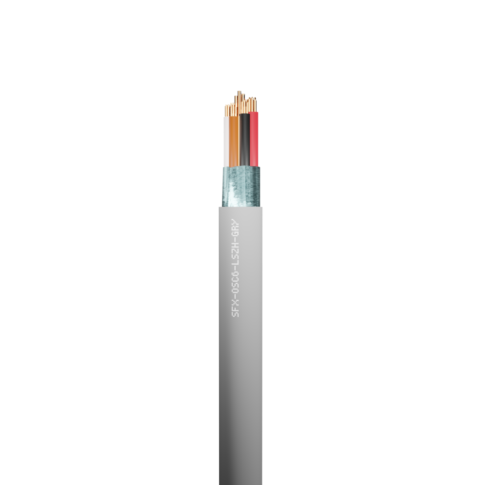Belden Equivalent OSC6 6 Core 24AWG Overall Foil Screen 600V LSZH (9536) Cable