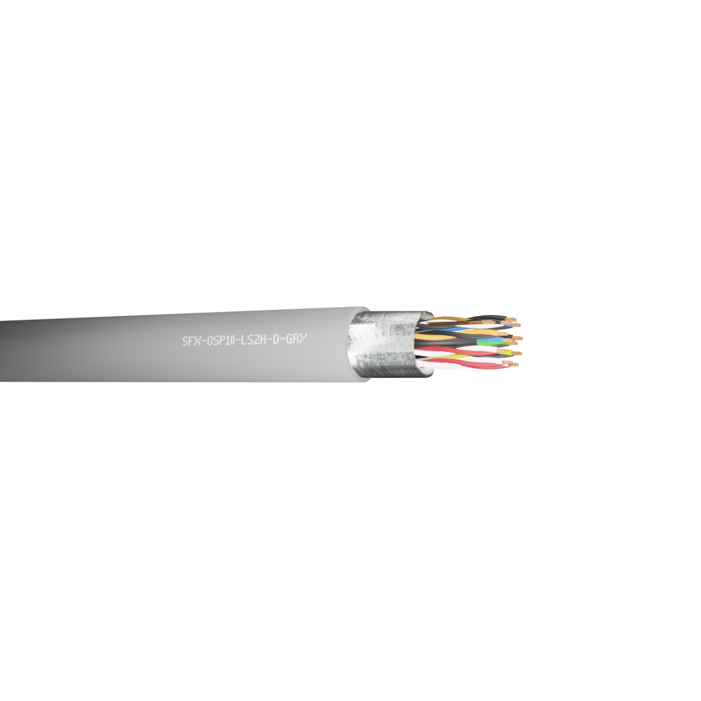 Belden Equivalent OSP10 10 Pair 24AWG Overall Foil Screen 600V Dca LSZH (9510) Cable