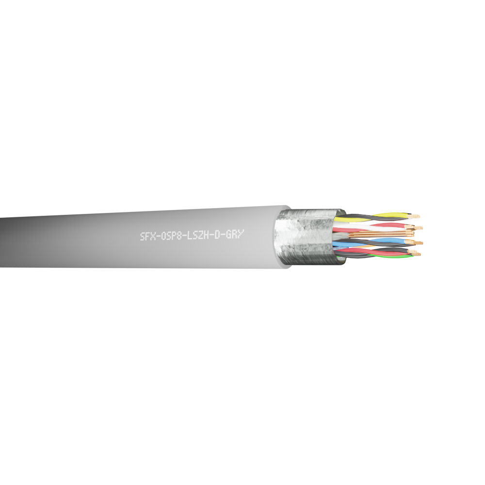 Belden Equivalent OSP8 8 Pair 24AWG Overall Foil Screen 600V Dca LSZH (9508) Cable