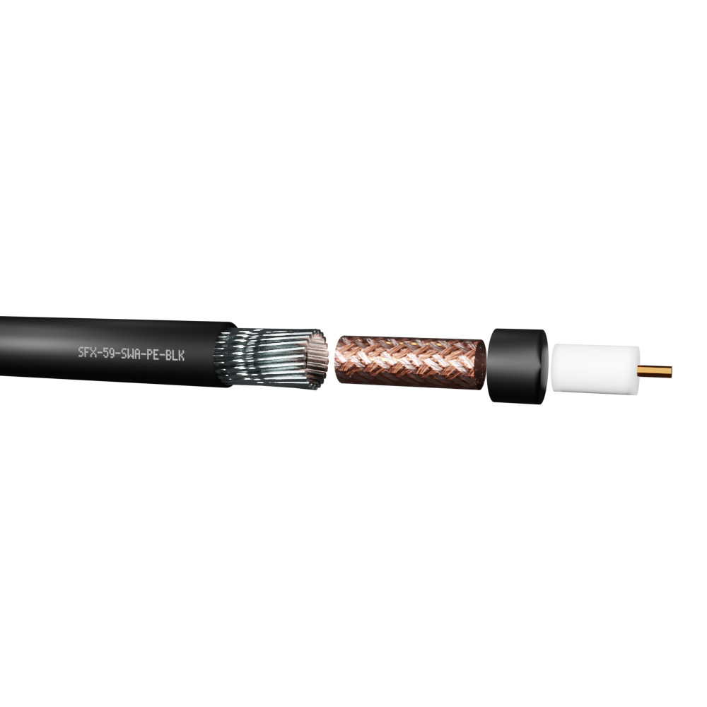 CCTV RG59 Coaxial SWA CCA PE Cable
