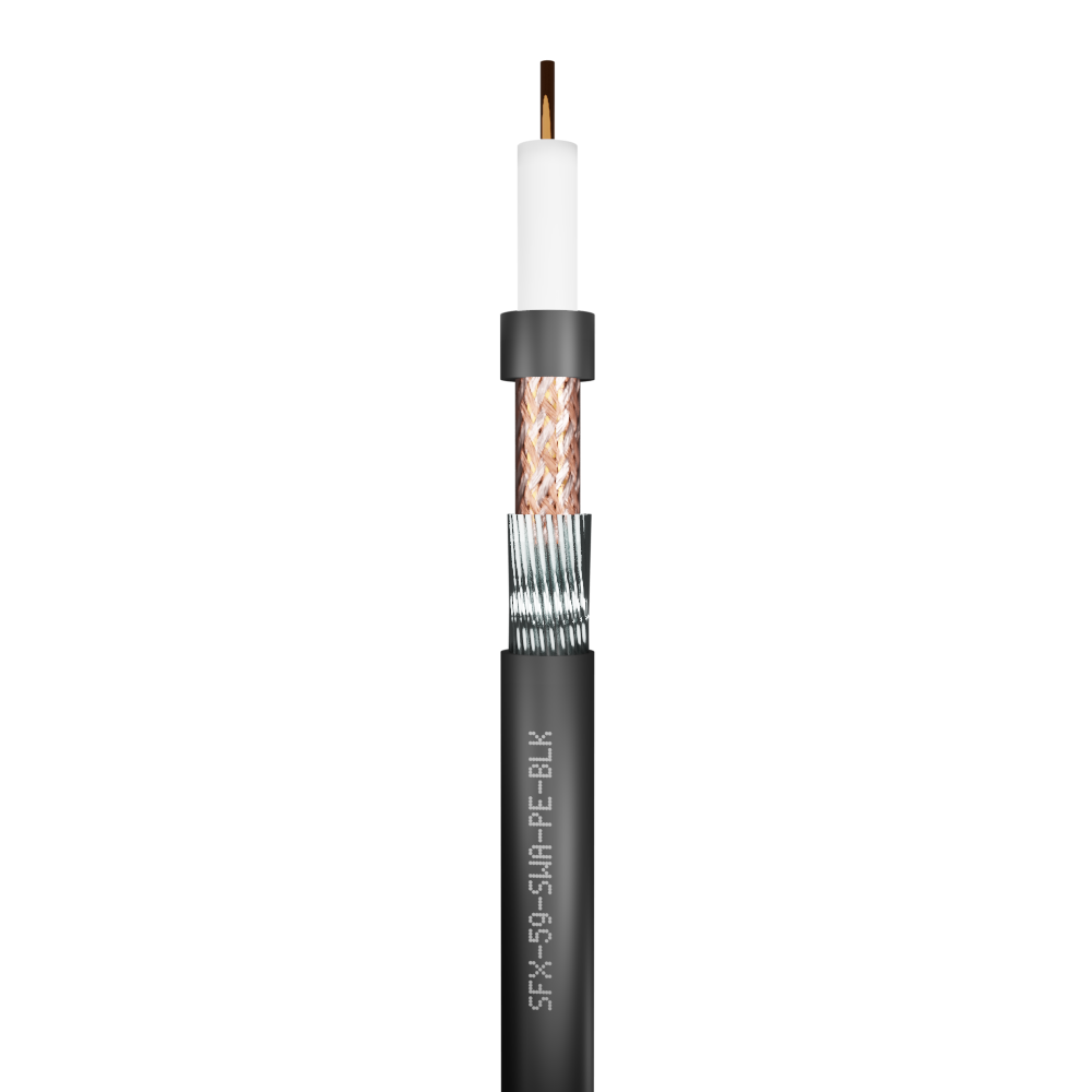 CCTV RG59 Coaxial SWA CCA PE Cable