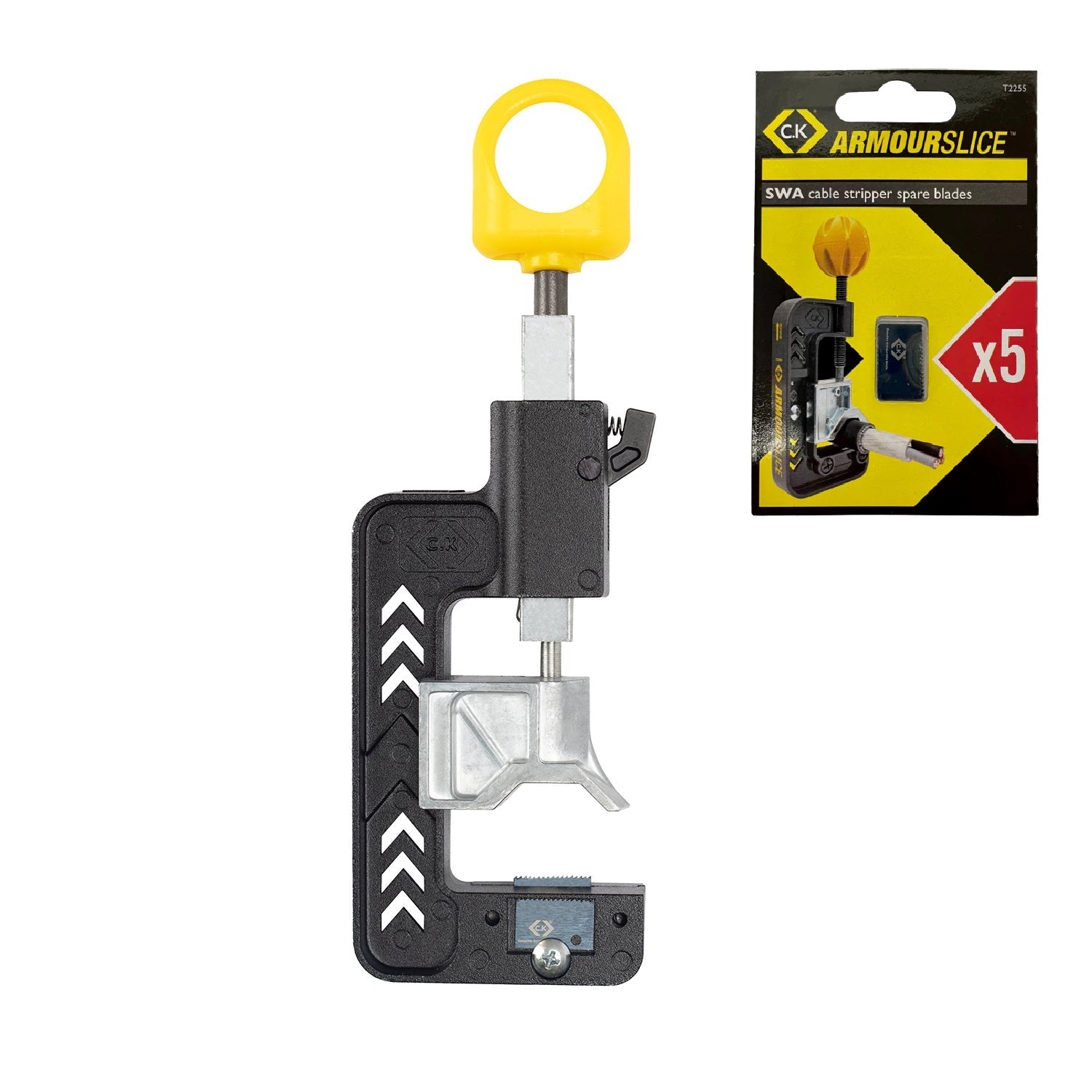 CK T2250A ArmourSlice Evo SWA Armoured Cable Wire Stripper 12-36mm FREE T2255 Blade Pack