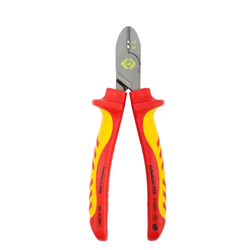 CK T39073A 160 Redline VDE Wire Stripping Side Cutters