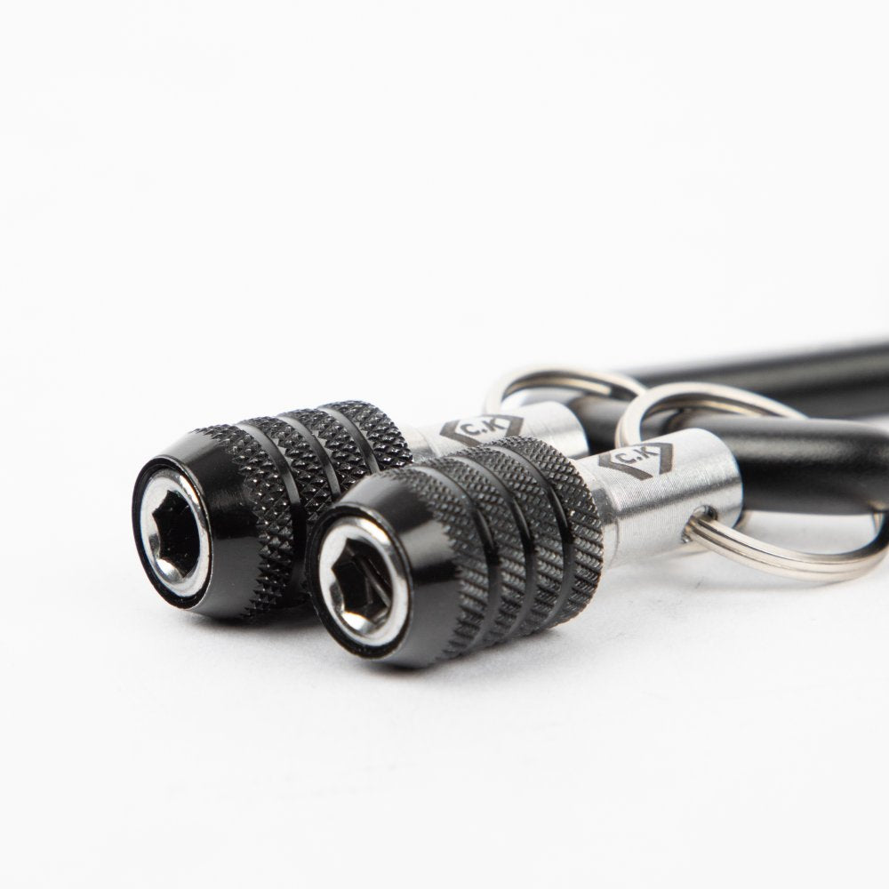 CK T4574 Vorteck 1/4" Quick Lock Bit Holder & Carabiner - 3 Piece Set