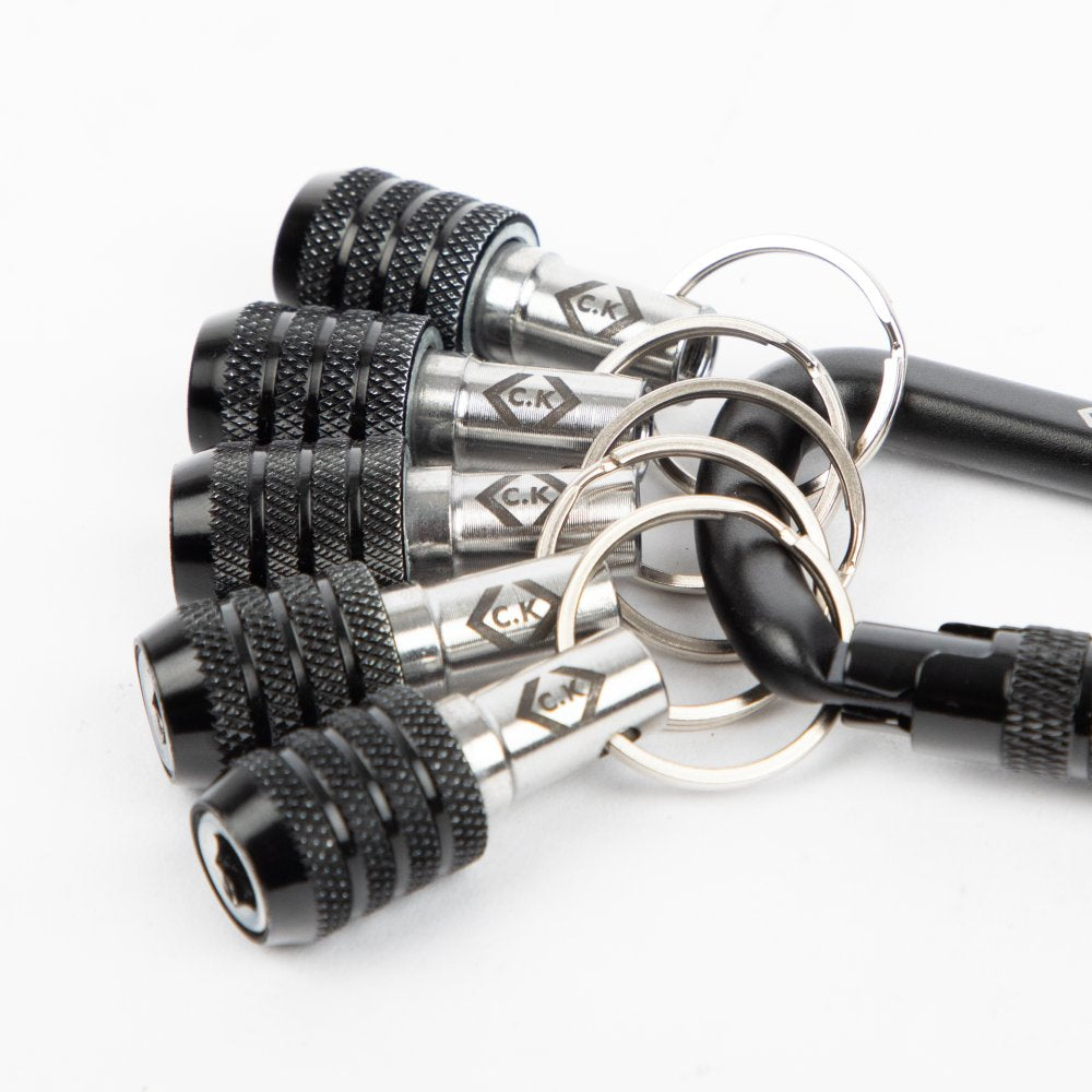 CK T4575 Vorteck 1/4" Quick Lock Bit Holder & Carabiner - 5 Piece Set
