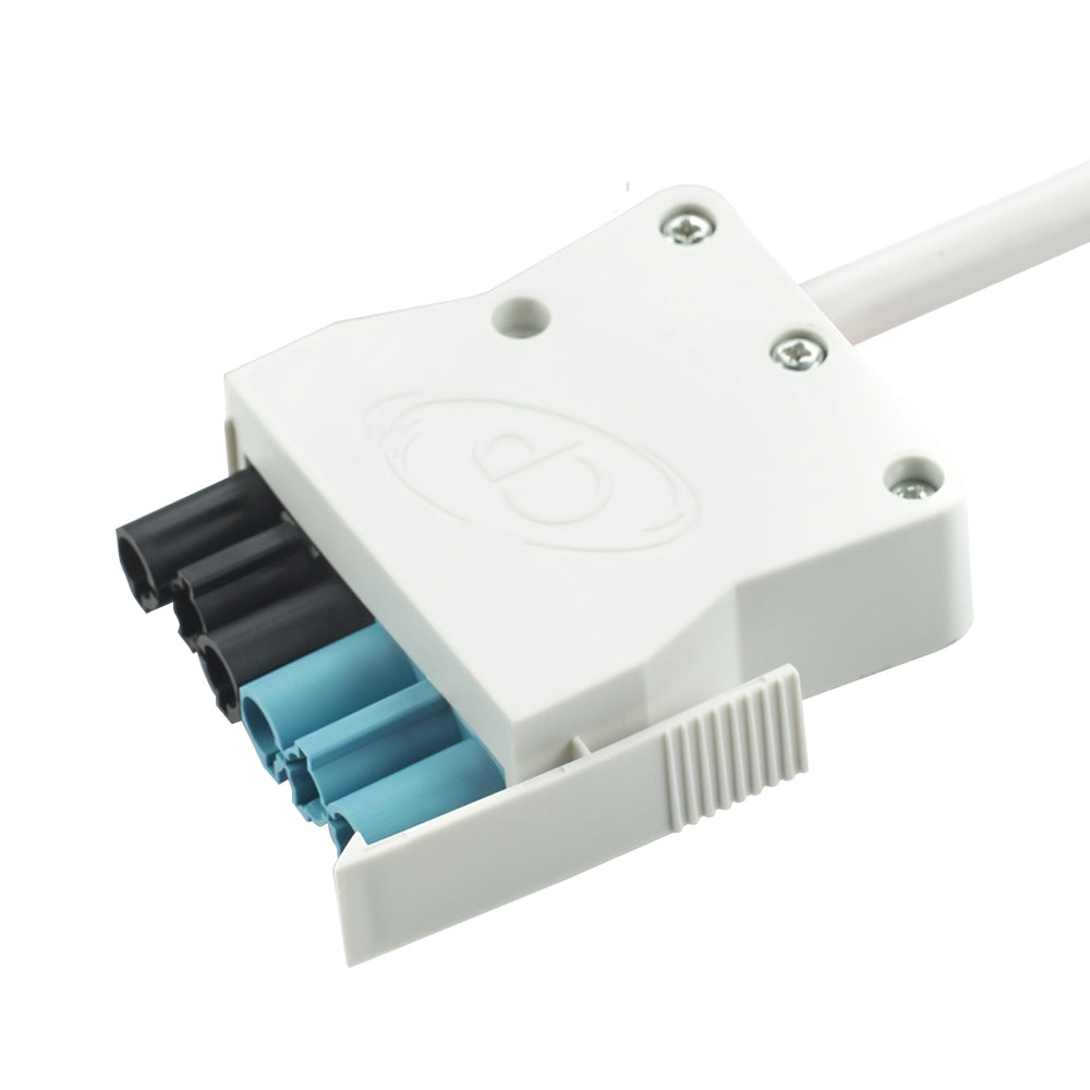 CP Electronics BVITM6L505100W 6 Pole 5 Core 5m 1mm² LSF Luminaire Lead White Plug Black/Blue Coding