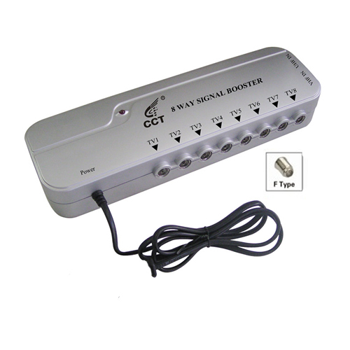 Castlec ADCD08HF 8 Way Signal Booster F Connectors
