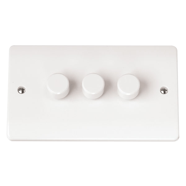 Click CMA163 3 Gang 2 Way 100W LED Dimmer Switch