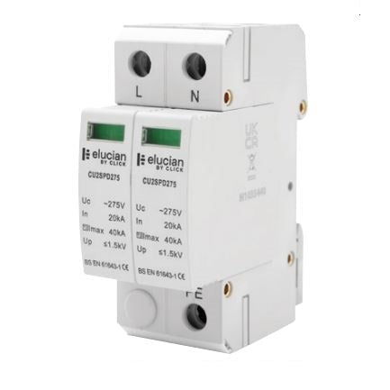 Click Elucian CU2SPD275 SPD 2 Pole Type 2 40kA