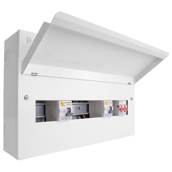 Click Elucian CUEB18MSRCD12 18 Way Dual 80A Type A RCD Split Load Metal Clad Consumer Unit