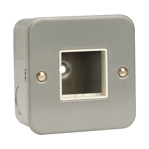Click Mini Grid 1 Gang 2 Module Switch Plate with Back Box