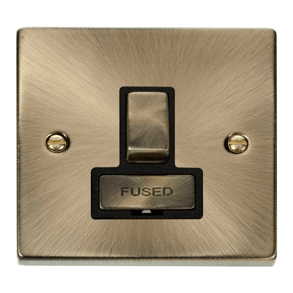 Click VPAB751BK 13A Switched Fused Spur Antique Brass