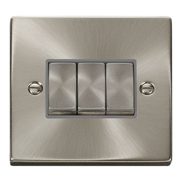 Click VPSC413GY Deco 10A 3 Gang 2 Way Switch