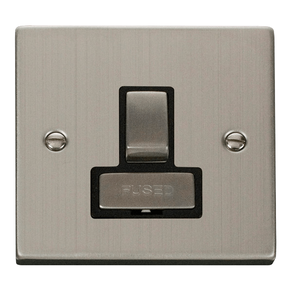 Click VPSS751BK 13A Switched Fused Spur Stainless Steel