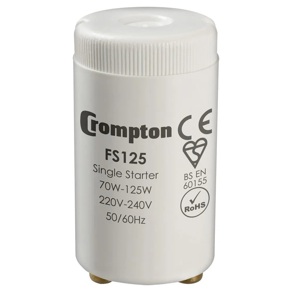 Crompton FS125 70W-125W 12.7mm Pin Fluorescent Starter