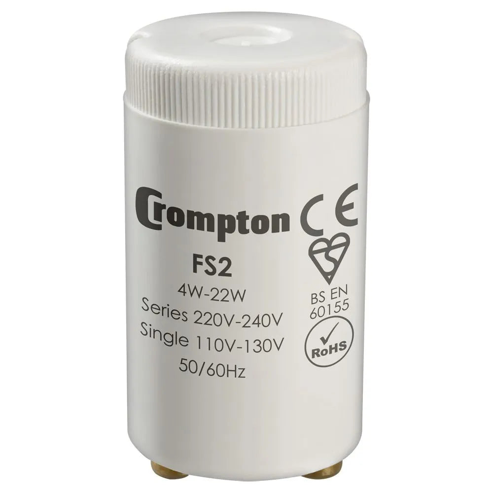 Crompton FS2 4W-22W 12.7mm Pin Fluorescent Starter