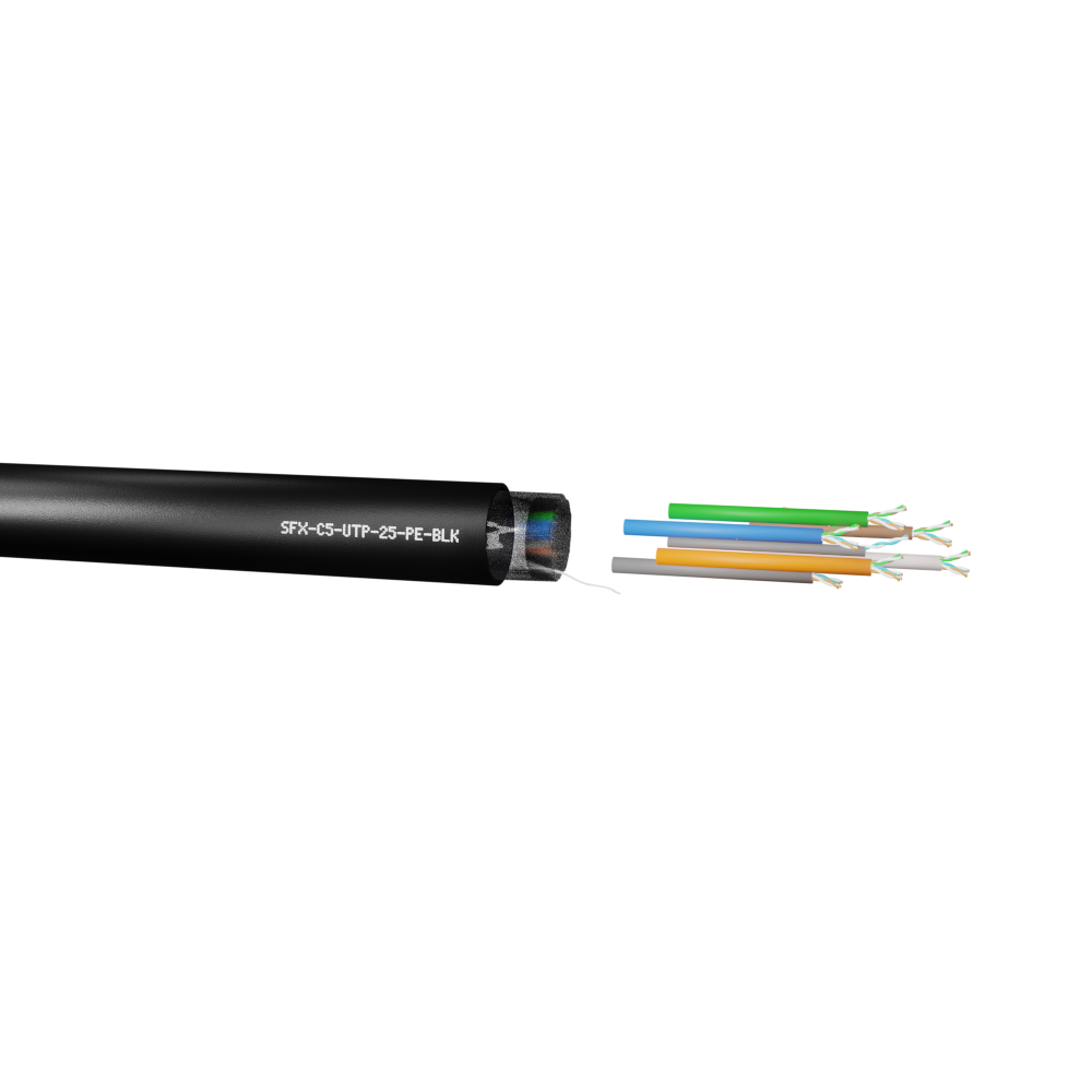Data Category 5e, 25 pair UTP PE Cable