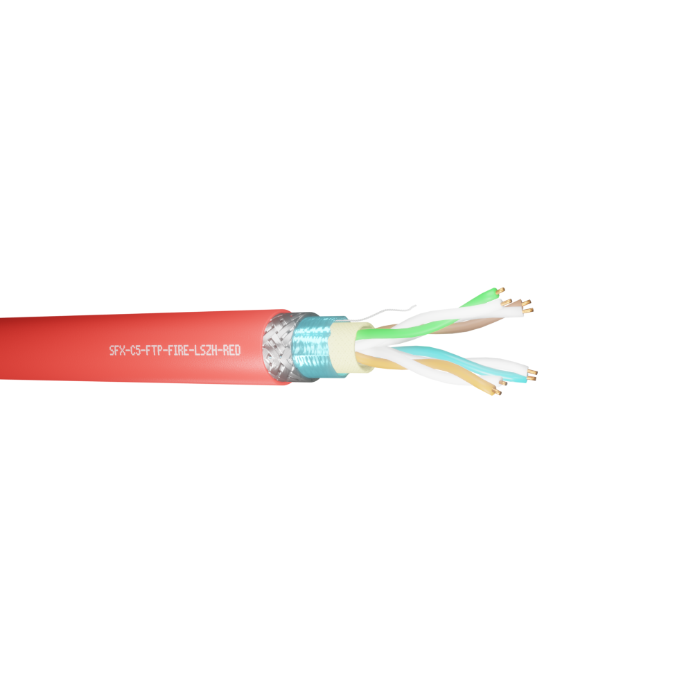 Data Category 5e, 4 pair FTP Fire Resistant LSZH Cable