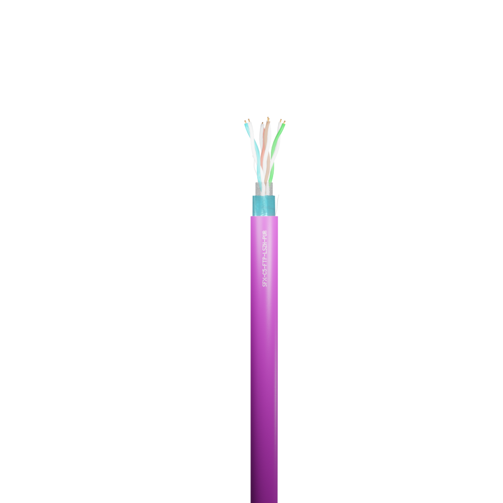 Data Category 5e, 4 pair FTP Purple LSZH Cable