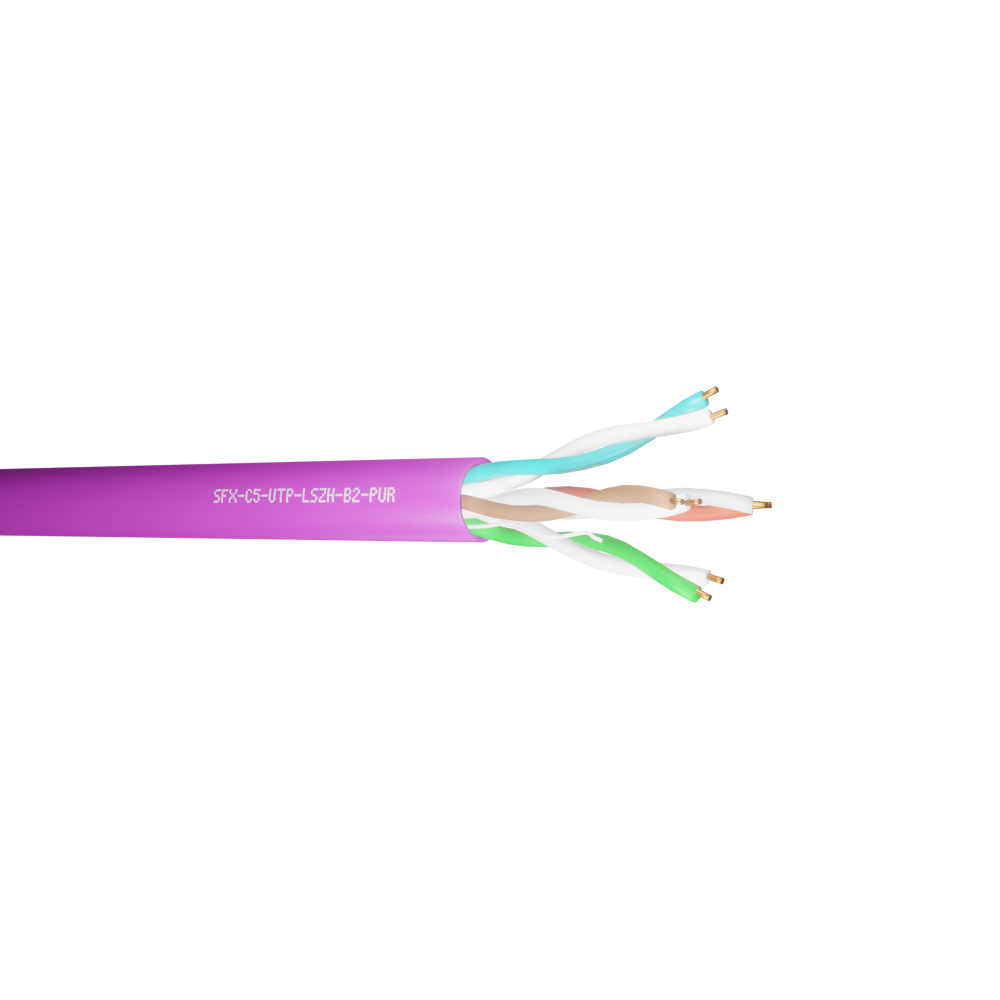 Data Category 5e, 4 pair UTP B2ca LSZH Cable