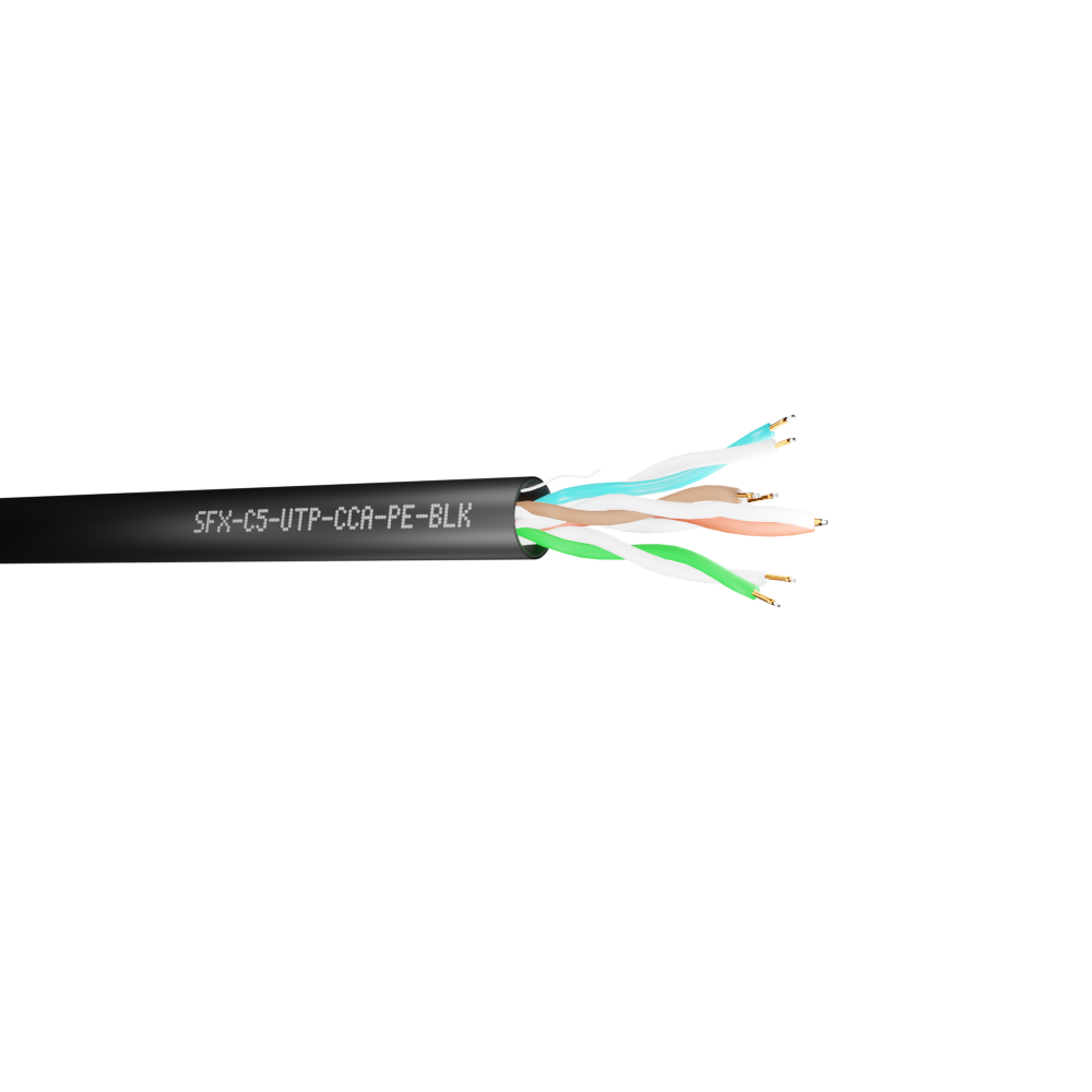Data Category 5e, 4 pair UTP CCA Budget Grade PE Cable